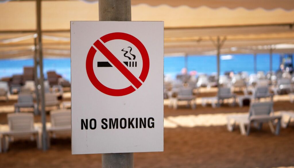 fumare in spiaggia